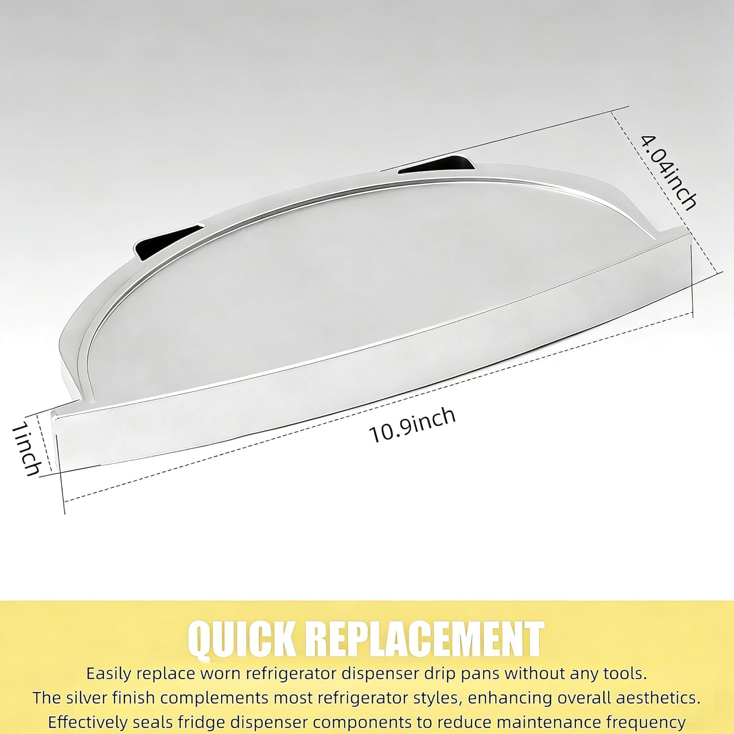 WR17X34471 Silver Dispenser Drip Tray Compatible with GE Refrigerators - Replaces WR17X26325, 4959873, AP6995580, PS16226527, EAP16226527