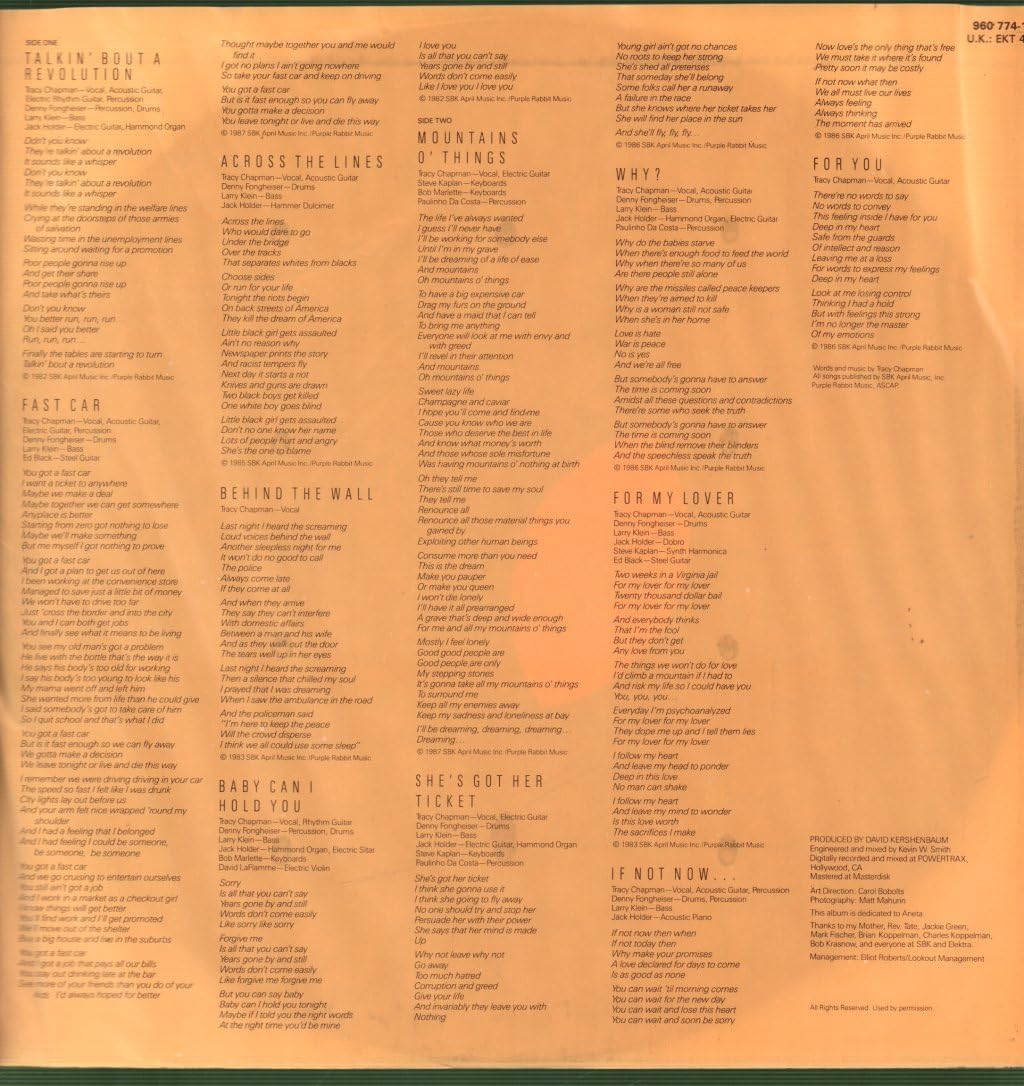 TRACY CHAPMAN / TALKIN' ABOUT A REVOLUTION