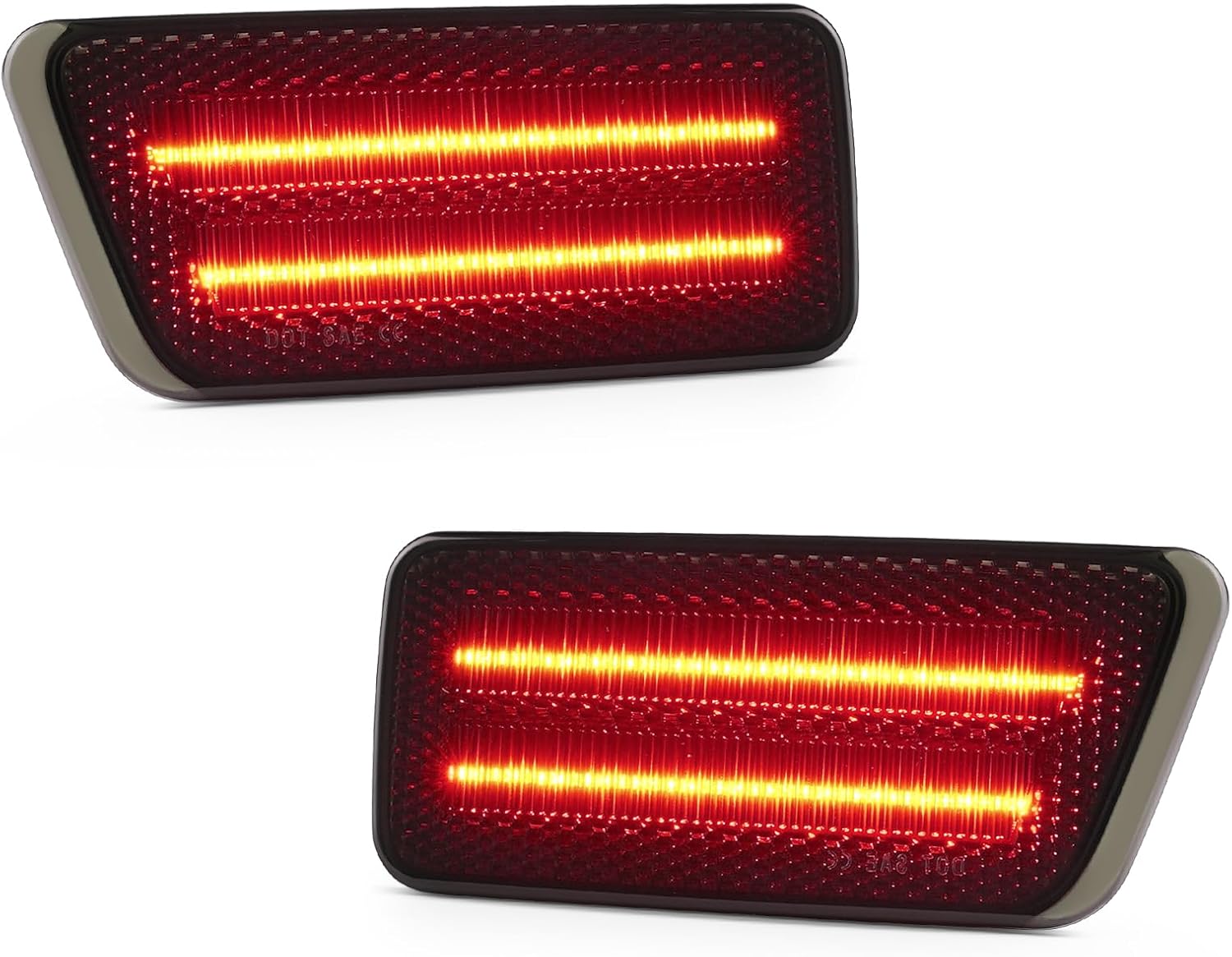 Rear LED Side Marker Lights 5X Brighter Than OEM Bulb Compatible with Ford Bronco Sport 2021-2024 Smoked Lens Plug and Play,Easy Installation