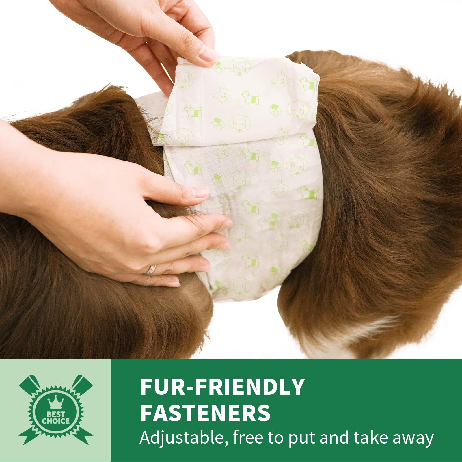 IMMCUTE Pañales para perros machos, 50 unidades, tamaño pequeño, envolturas desechables para perros machos con indicador de humedad, pañales ajustables para cachorros, tecnología de gel Flashdry,