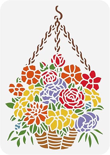 BENECREAT Plantilla de plástico reutilizable con patrón de hojas, plantillas de dibujo para dibujar plantillas para pintura, álbumes de recortes y