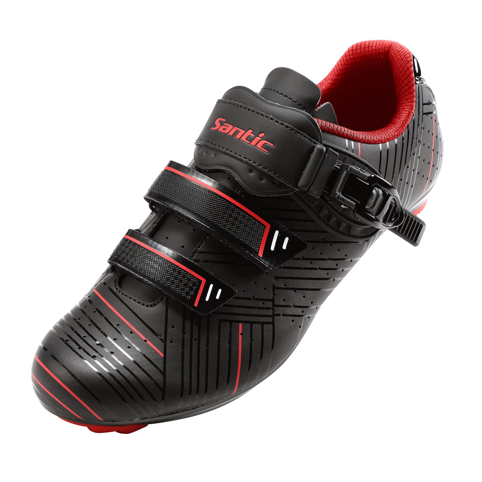 SanticMen's Cycling Shoes Road Cycling Riding Shoes Road Bike Shoes with Buckle- Roadway New