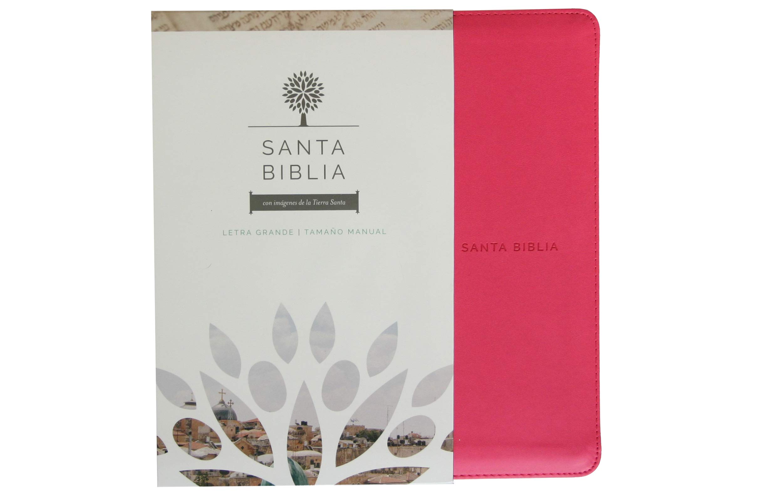 Biblia Reina Valera 1960 letra grande. Símil piel fucsia, cremallera, tamaño manual / Spanish Holy Bible RVR 1960. Handy Size, Large Print, ... Faux ... Faux Leather, Fuchsia Color, With Zipper