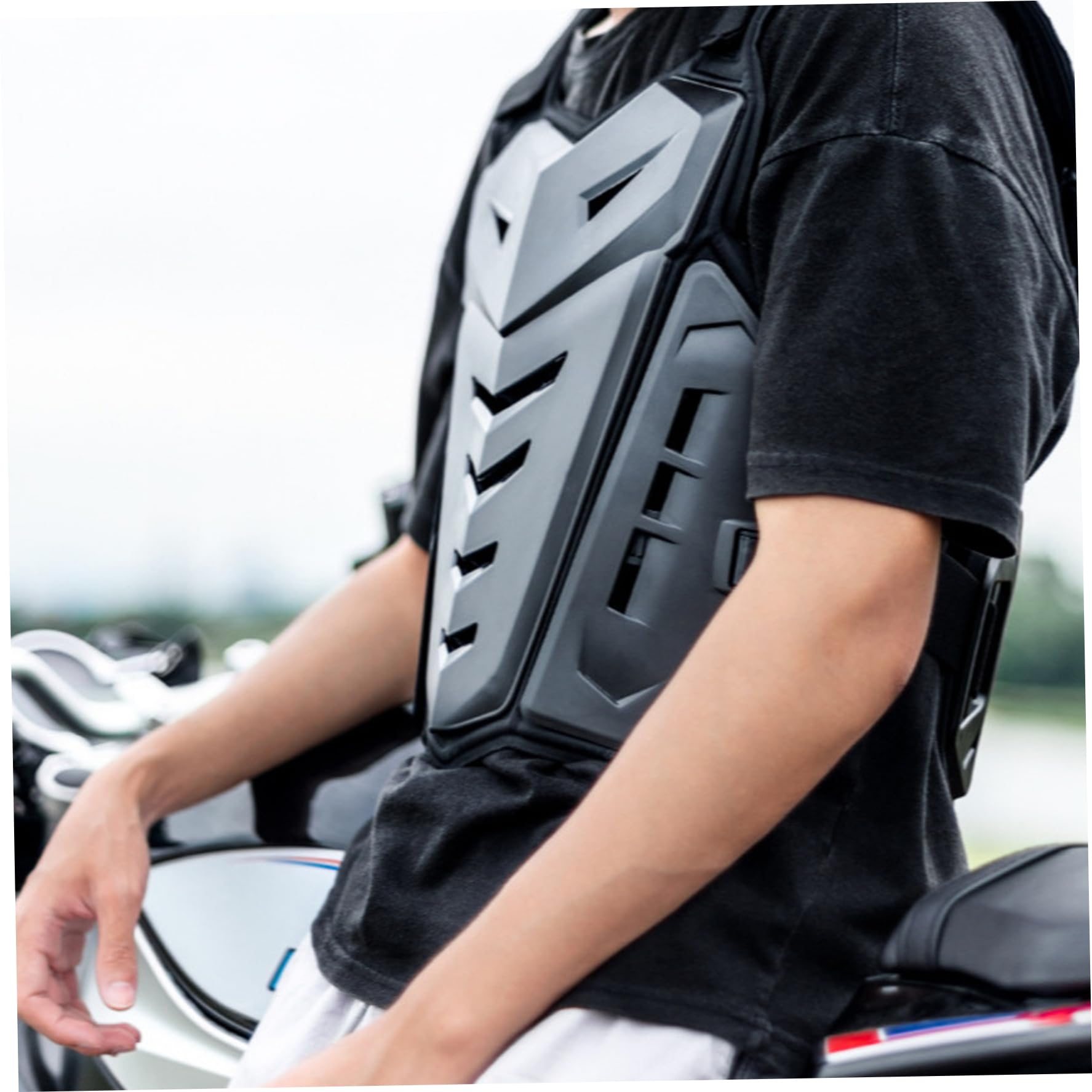 Motorrad-Rüstung, stoßdämpfende Motorrad-Rüstungsweste, verstellbare Brust, atmungsaktiver Brust-Rückenschutz, Dirt-Bike-Ausrüstung für Herren, Mountainbike-Rennen, Off-Road, Weste