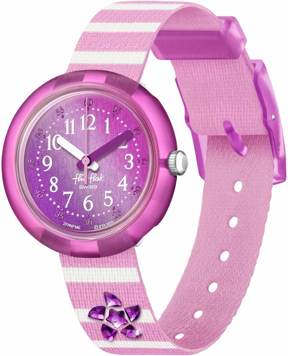 Flik Flak Girl Kids Watch Biosourced Quartz Waterproof Shining Seastar