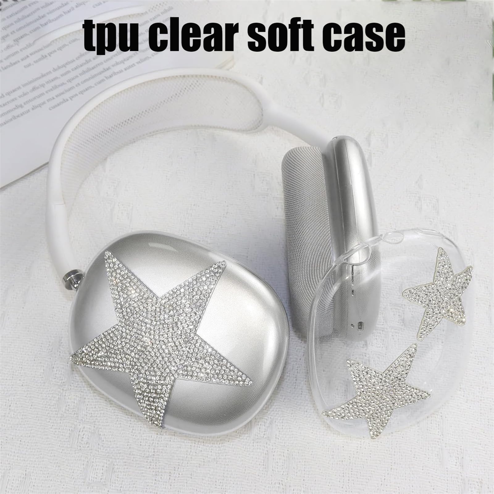 Amazon | SCJLSDA AirPods Maxケース、女性用スターライトダイヤモンド