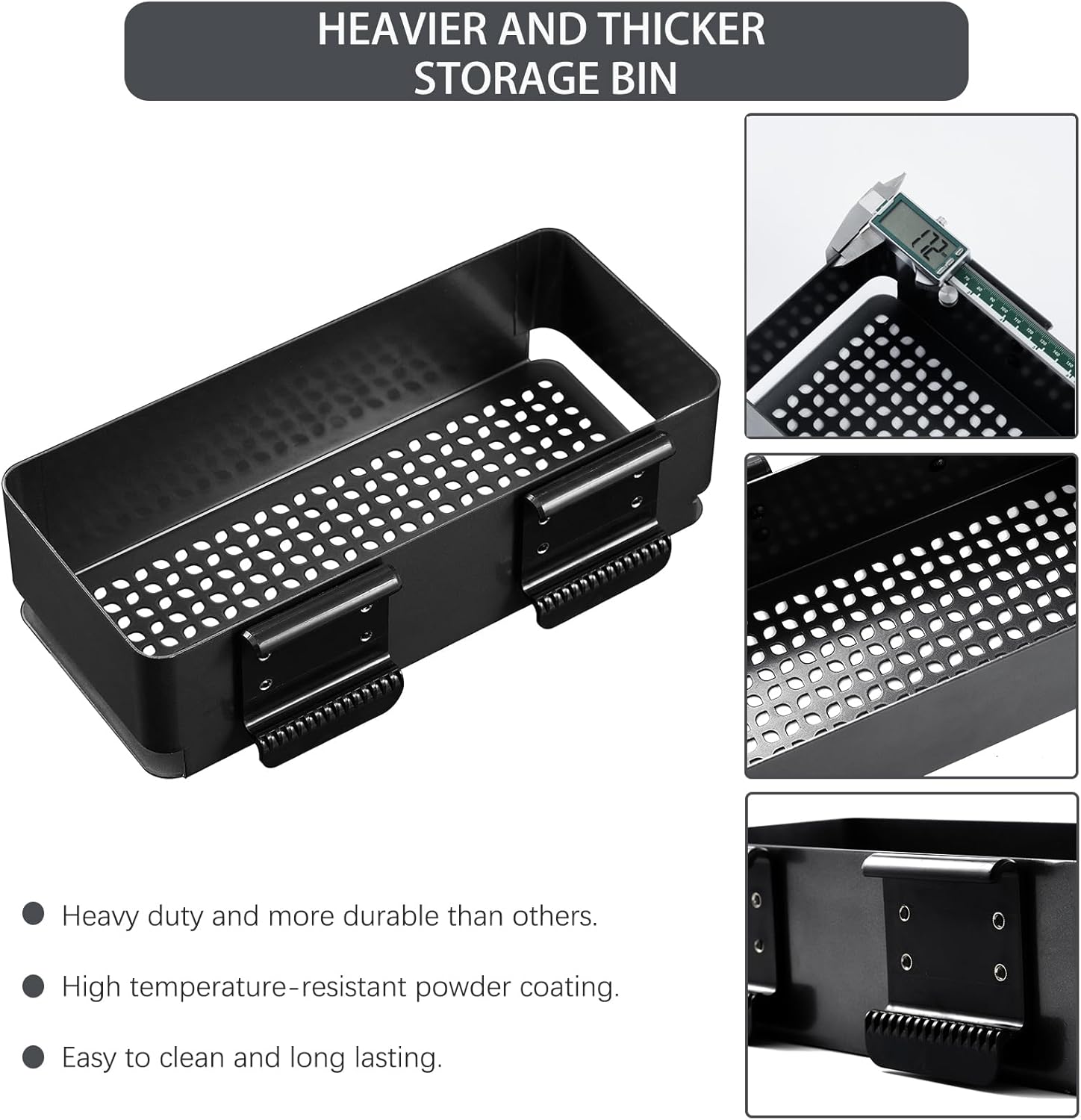 BAC612 P.A.L. Pop-and-Lock Storage Bin Grill Replacement Parts for Traeger Timberline Ironwood Timberline XL Ironwood XL Silverton XL Flatrock Storage Side Basket Pellet Grill Parts Accessories BAC642