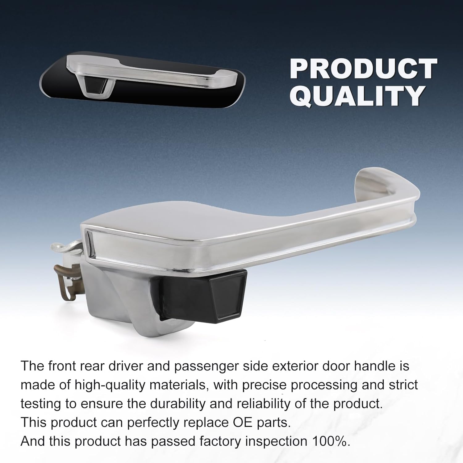 Front Driver & Passenger Side Exterior Door Handle Compatible with 1973-1991 Chevrolet C/K/R/V 10 20 30 1500 2500 3500 GMC C/K/R/V 15 25 35 1500 2500 3500 Pickup Suburban Replace# 77047, 90025