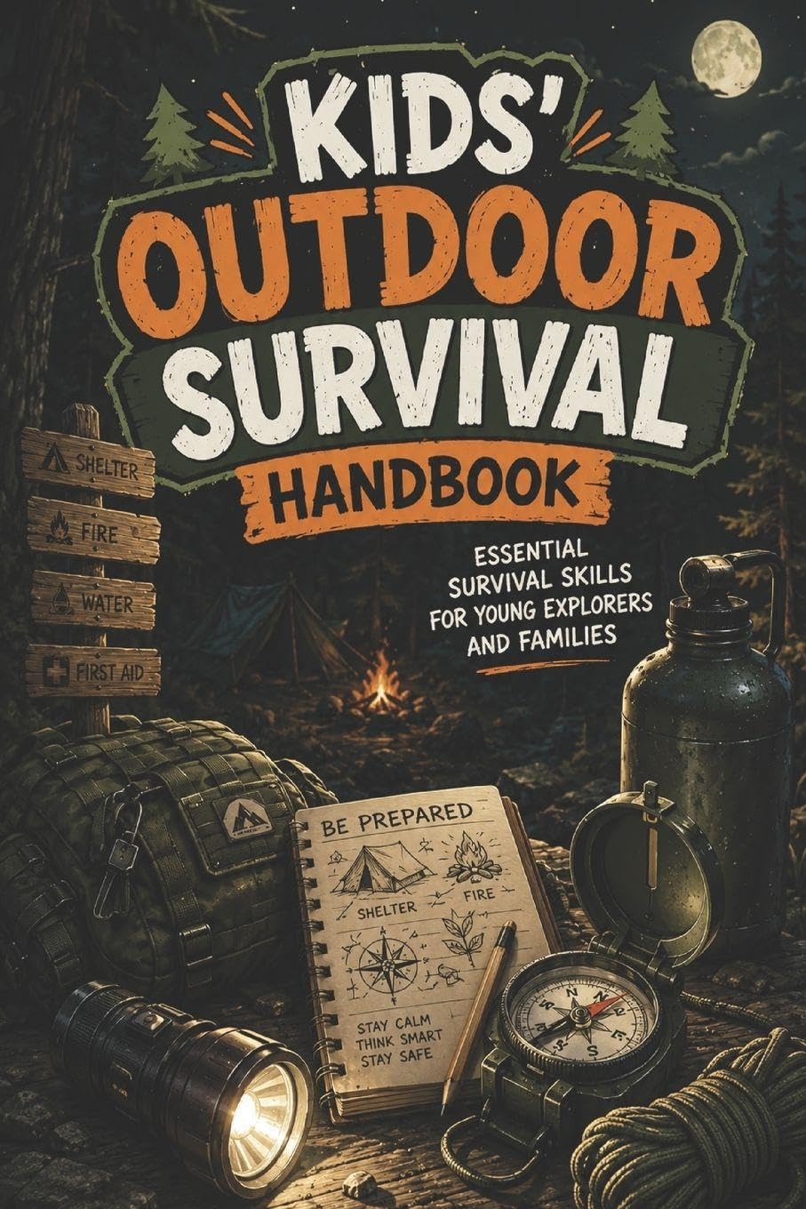 Wilderness Survival Skills for Kids: The Complete Outdoor Guide for Kids and Families — Build a Fire, Find Water, Make Shelter, Navigate & Master Bushcraft in the Wild