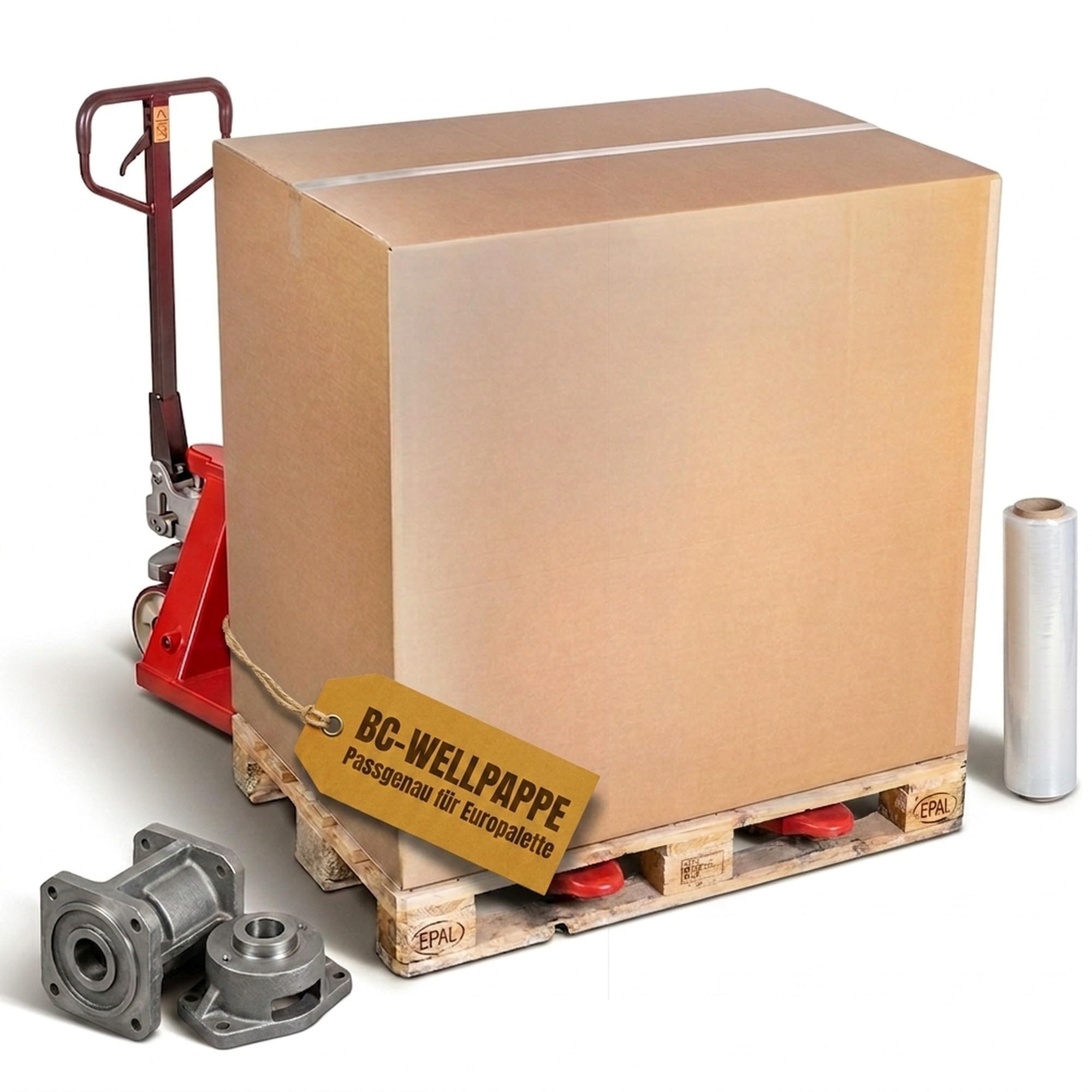 KK Verpackungen Palettenkartons 2-wellig 1180x780x1065mm | 1 Stück, Faltkarton für Europaletten mit Ladeklappe bei 500mm | Bis 40 kg belastbar | Versandkarton für schwere Gegenstände