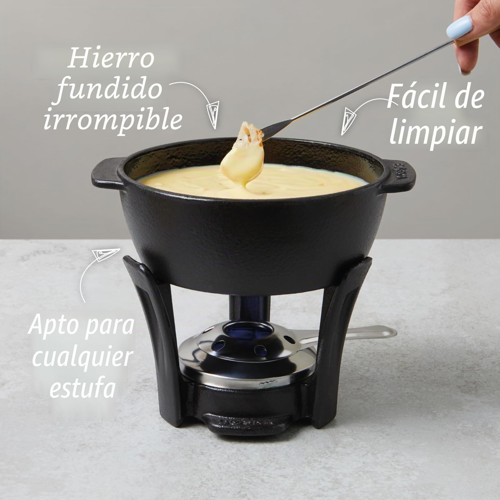BOSKA Party Pro - Juego de fondue para fondue (1,1 L), diseño de fondue