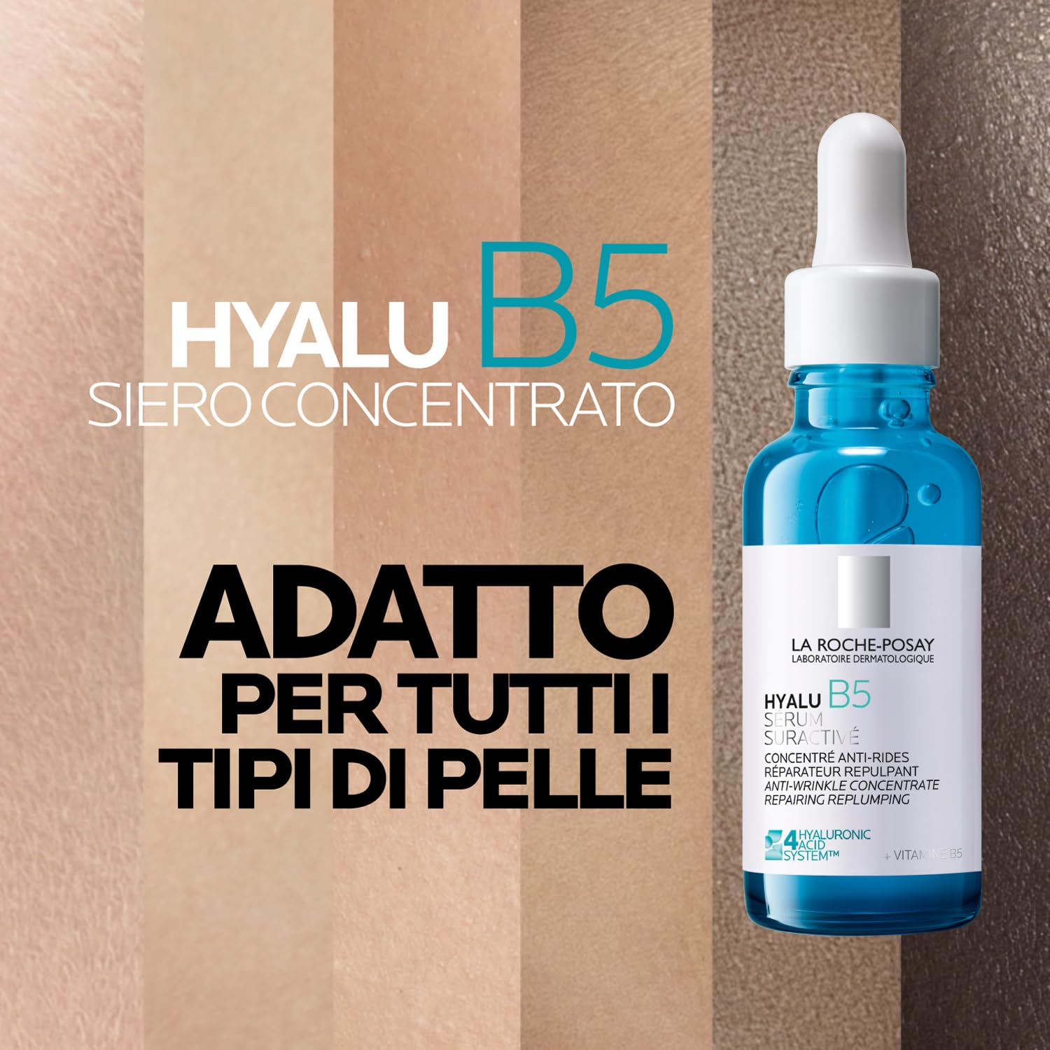 La Roche Posay Hyalu B5 Siero Concentrato Anti-Rughe, Adatto a tutti i Tipi di Pelle e Fototipi, Effetto Rivitalizzante, Pelle Rimpolpata, Con 4 Tipi di Acido Ialuronico e Routine Correlate