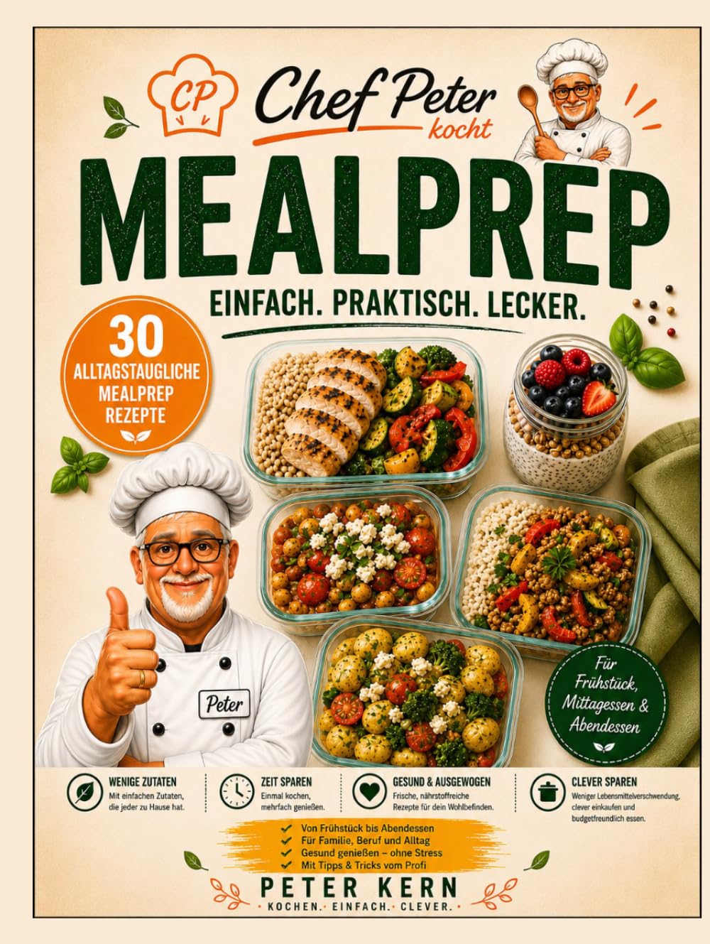 Chef Peter kocht – Mealprep: Einfach. Praktisch. Lecker. – 30 alltagstaugliche Mealprep-Rezepte für Frühstück, Mittag- und Abendessen