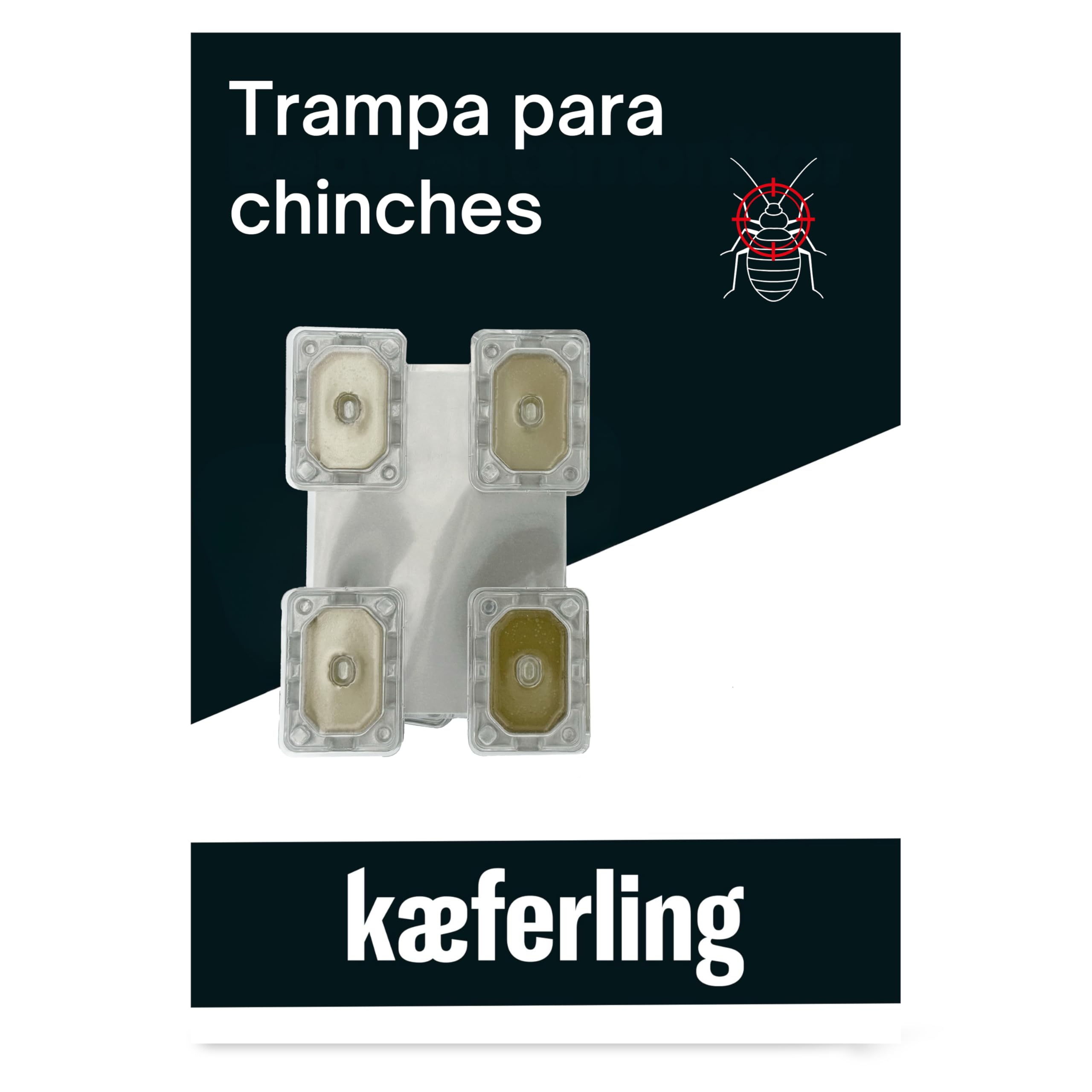 Catchmaster Detectores de chinches - 4 Unidades - Producto Potente contra plagas - Compatible con Fundas Protectoras - Monitor de chinches