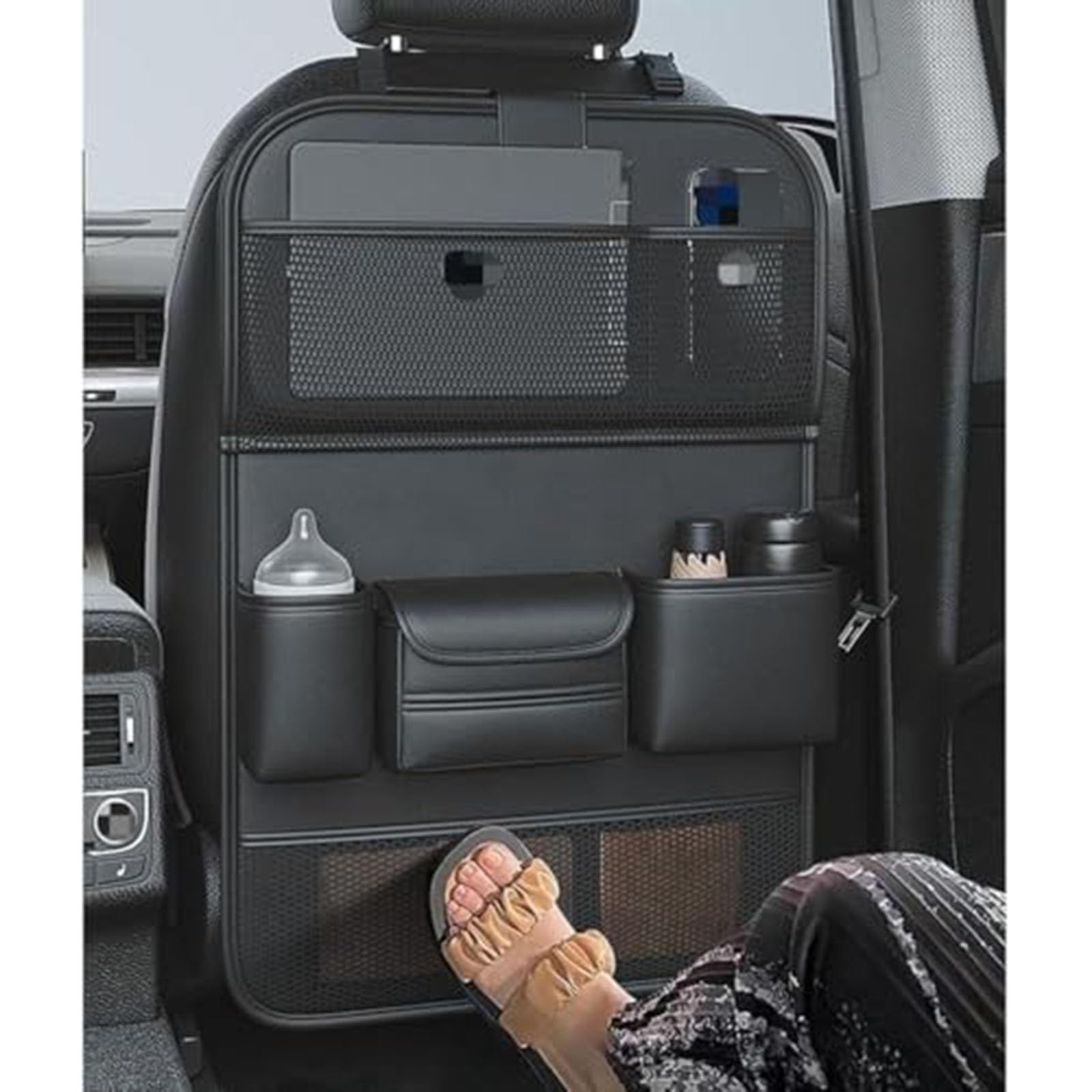 Autorücksitz-Organizer, für Ford Tourneo Courier I MPV 2014-2023 2024 2025 Auto Rücksitz Kofferraumtasche mit mehrere Taschen Verstellbarem Riemen Fahrzeugzubehör