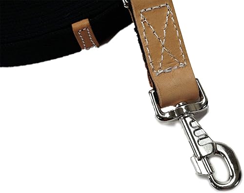 Vista 17 de Southwestern Equine Línea de estocada de tela plana de algodón de 35 pies con broche de perno y tope de goma (35 pies, zafiro)