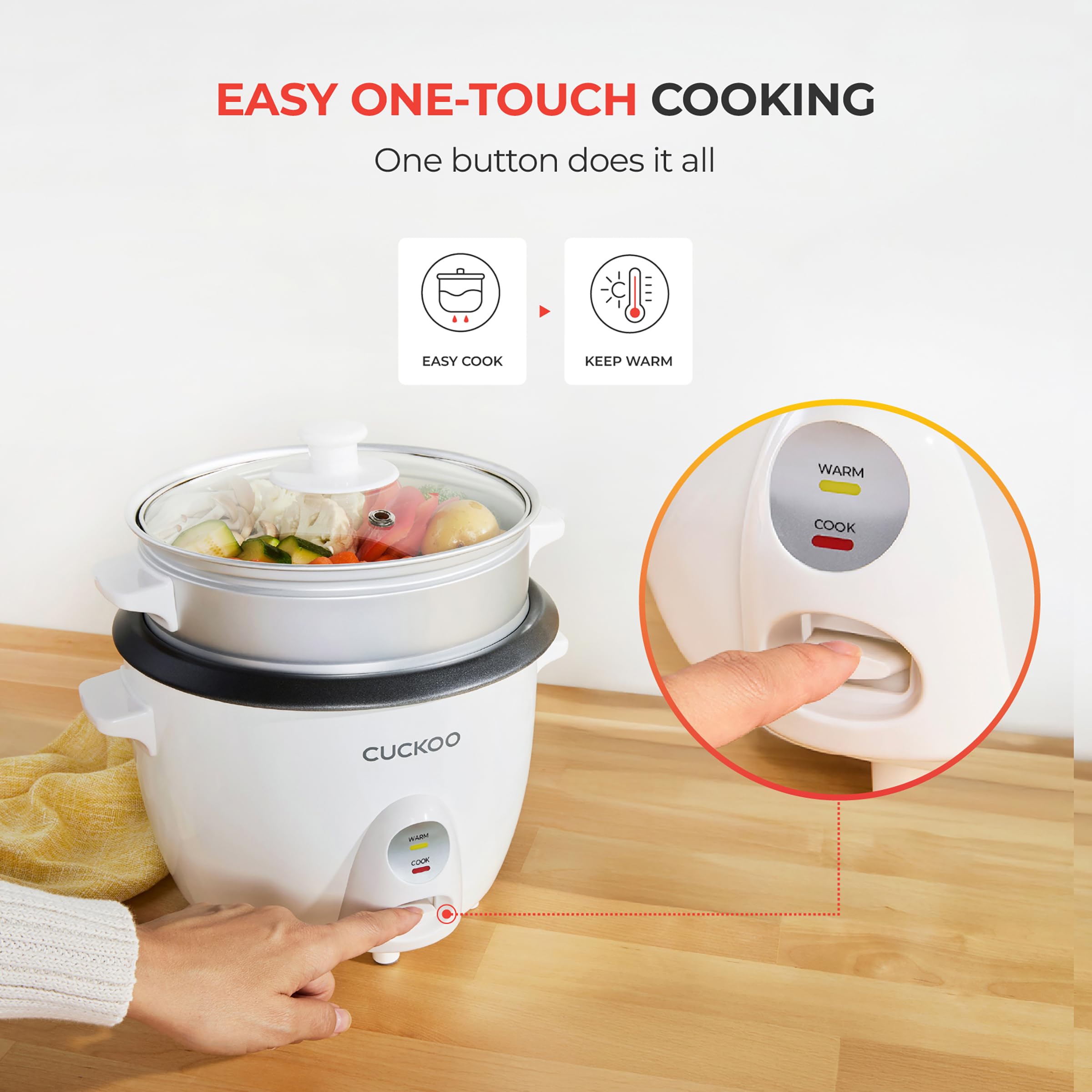 Amazon.com: CUCKOO One Touch Rice Cooker 12-Cup Cooked, Small Rice