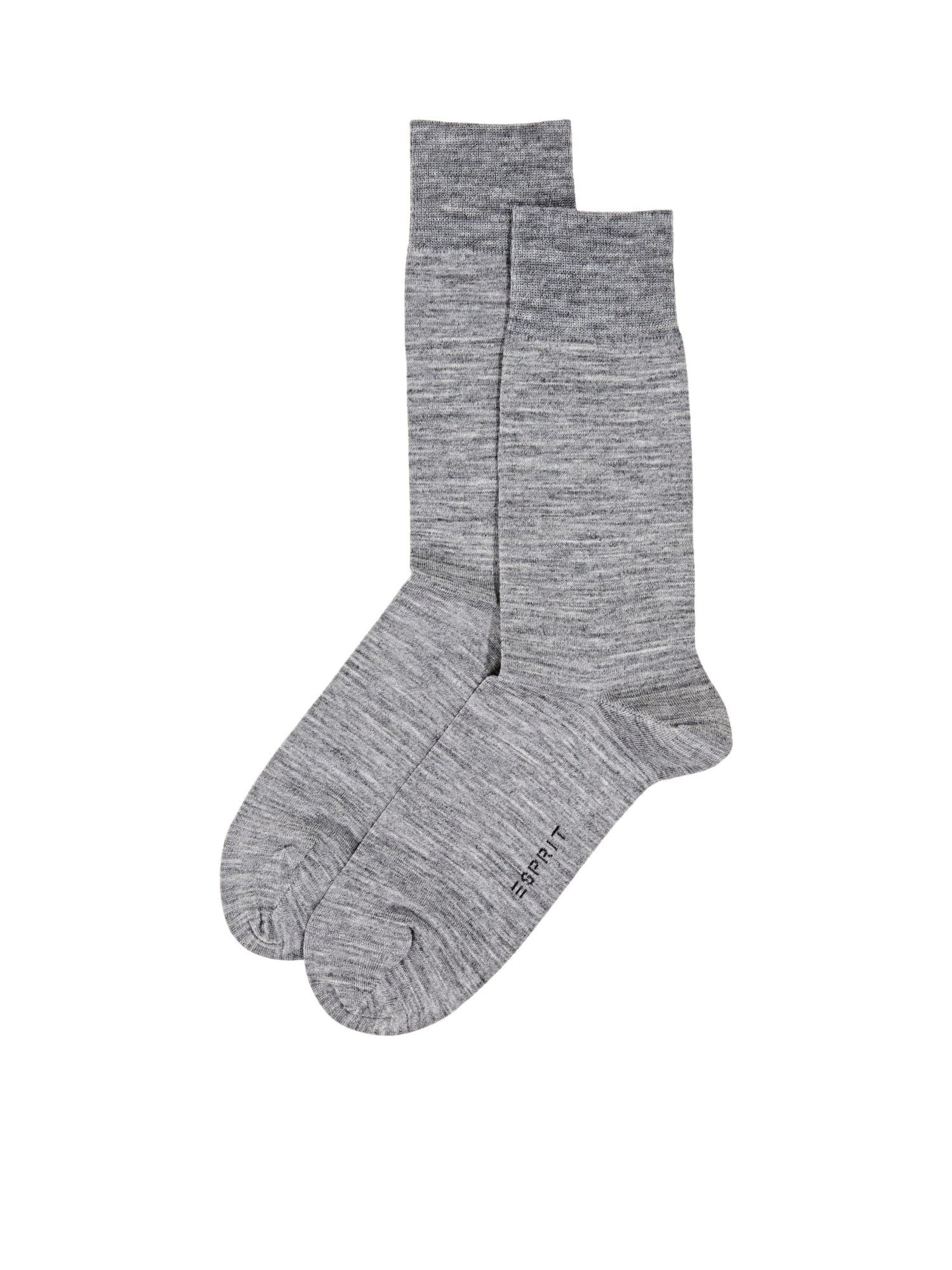 ESPRIT Men's Basic Uni Multipack M So Cotton Plain 2 Pairs Socks, Grey Light Melange 3390, 8.5-11