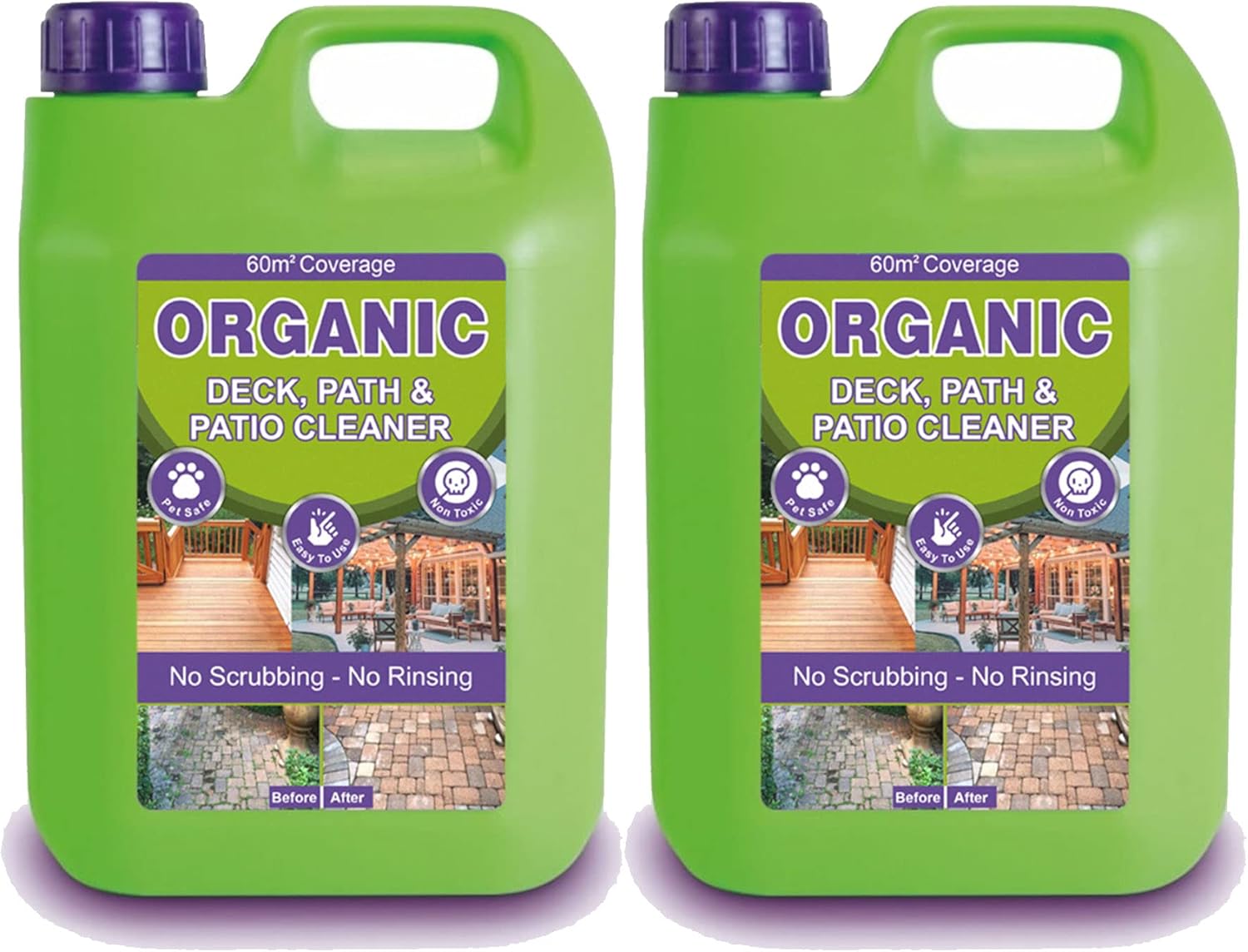 Organic Deck, Path and Patio Cleaner Driveway Cleaner, Stone Cleaner & Concrete Cleaner Spray