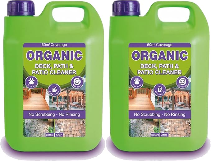 Organic Deck, Path and Patio Cleaner Driveway Cleaner, Stone Cleaner & Concrete Cleaner Spray