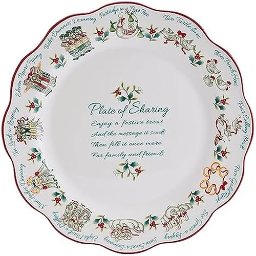Pfaltzgraff Winterberry 12 Days - Plato para compartir, 13 pulgadas, multicolor