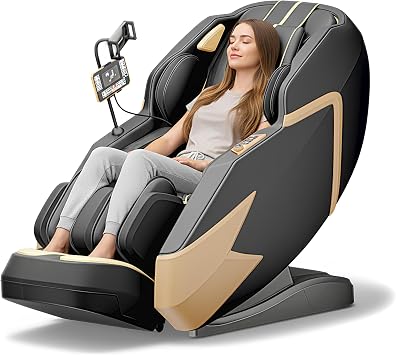Massage Chair Full Body, Zero Gravity Extended Dual SL-Track Massage Recliner with 4D Mechanical Arms, Full Body Airbag Massage, Foot Roller Massage, Multiple Modes, Heating, AI Voice Control
