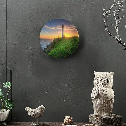 Miniatura 3 de Plato decorativo de cerámica de paisaje costero, plato decorativo con soporte de porcelana, para decoración de pared, decoración de pared, plato de