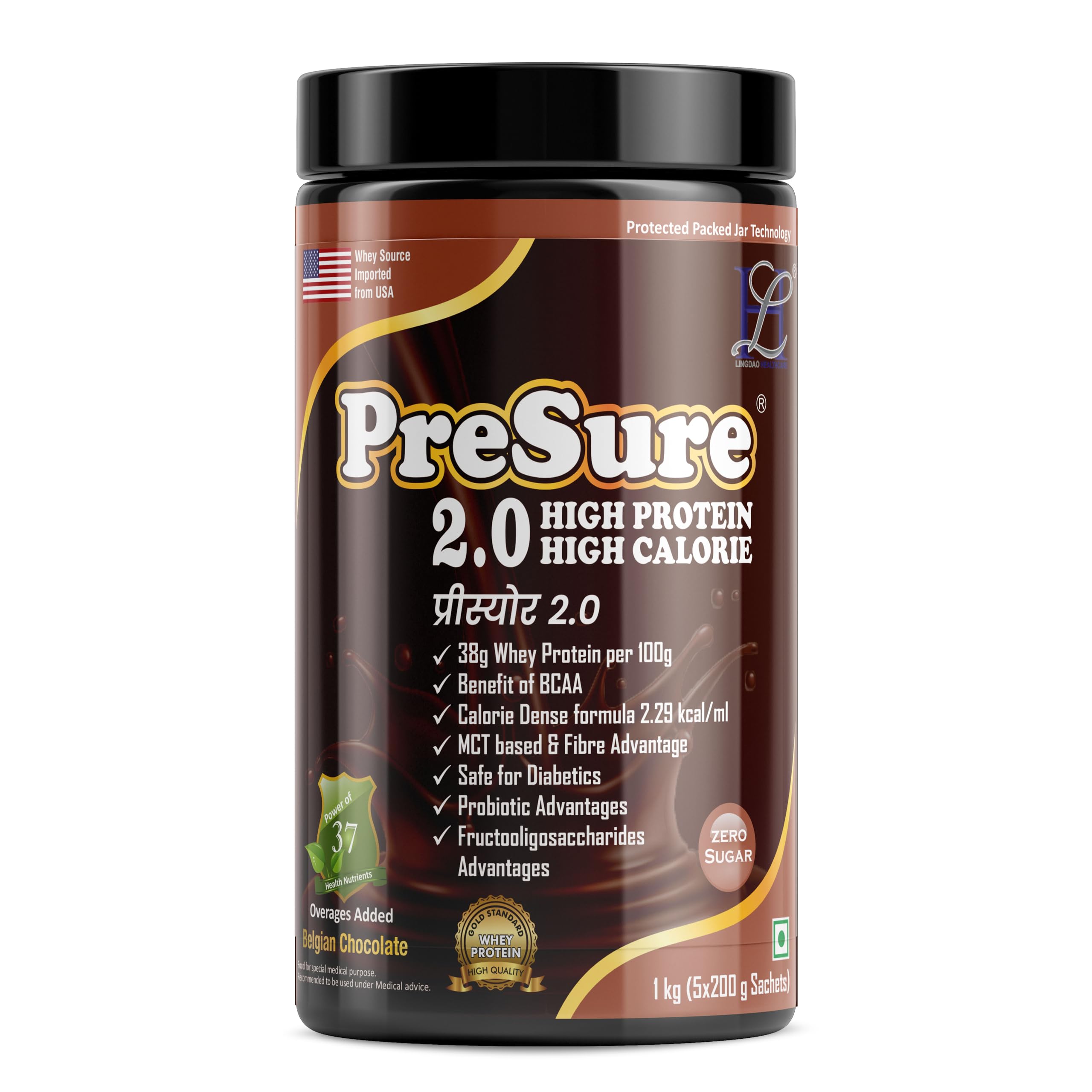 PreSure 2.0 HIGH PROTEIN HIGH CALORIE Whey Protein Powder Chocolate Flavor For Men And Women_(1000 gm)-image-25