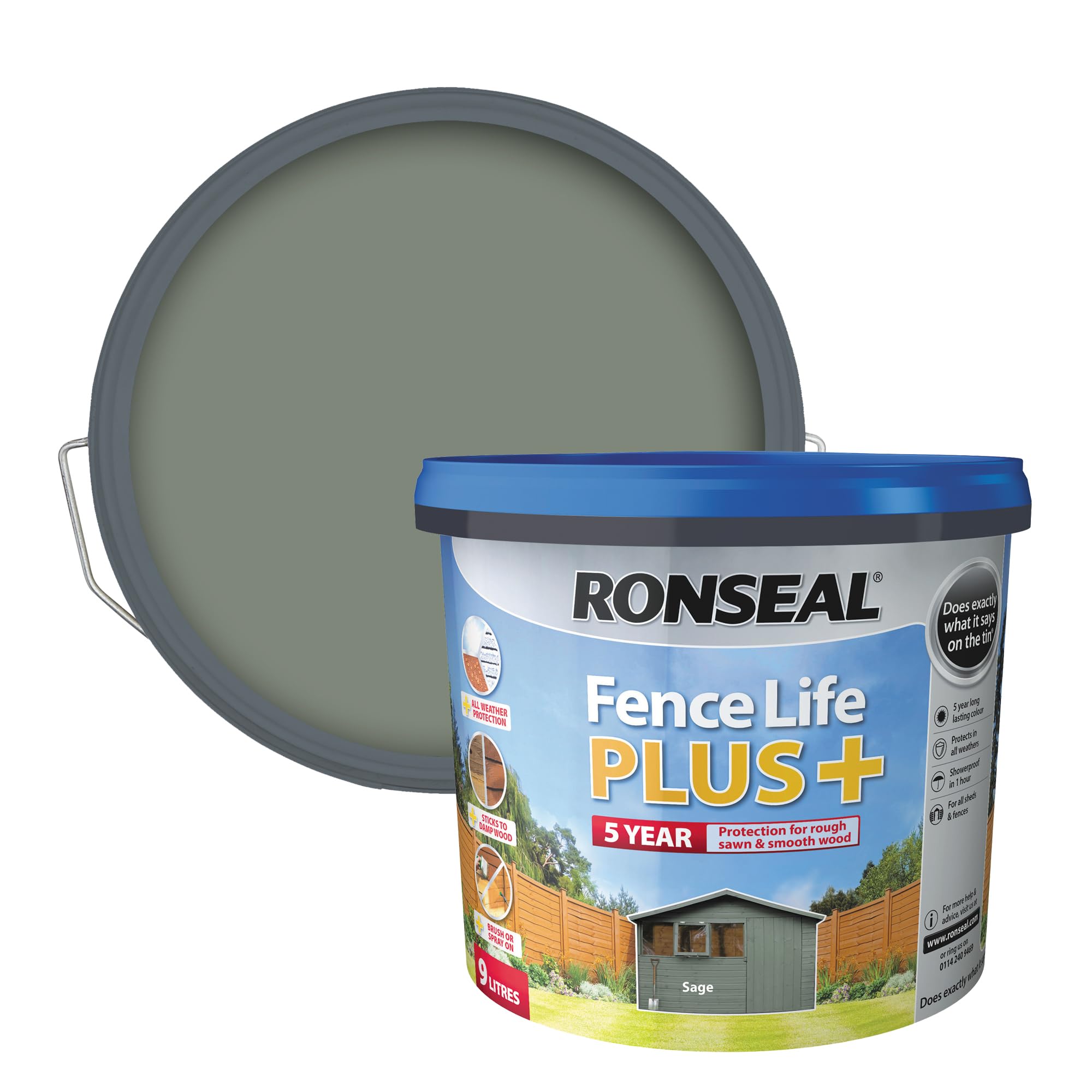 Fence Life PLus Ronseal Sage 9L