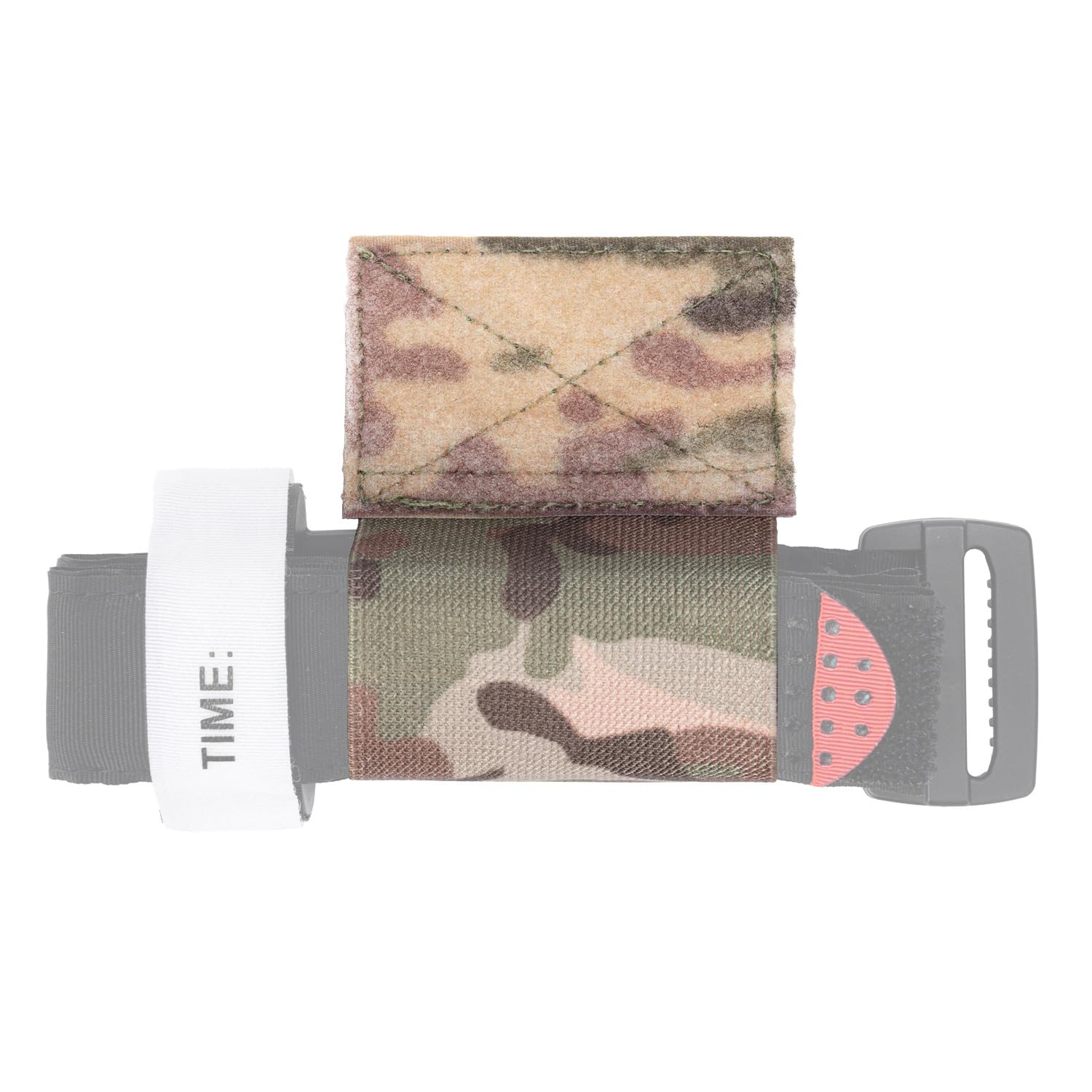 Elastic Tourniquet Holder with Hook & Loop Tourniquet Strap Storage Holster with Retention Loop for Duty Vest Chest Rig Tactical Competition Belt