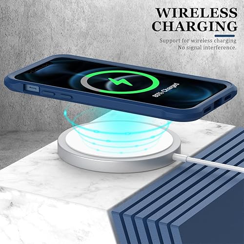 Miniatura 5 de FUNMIKO Funda para iPhone 12 Pro Max, funda transparente con protector de pantalla integrado sensible al tacto, paso de grado militar de 21 pies,