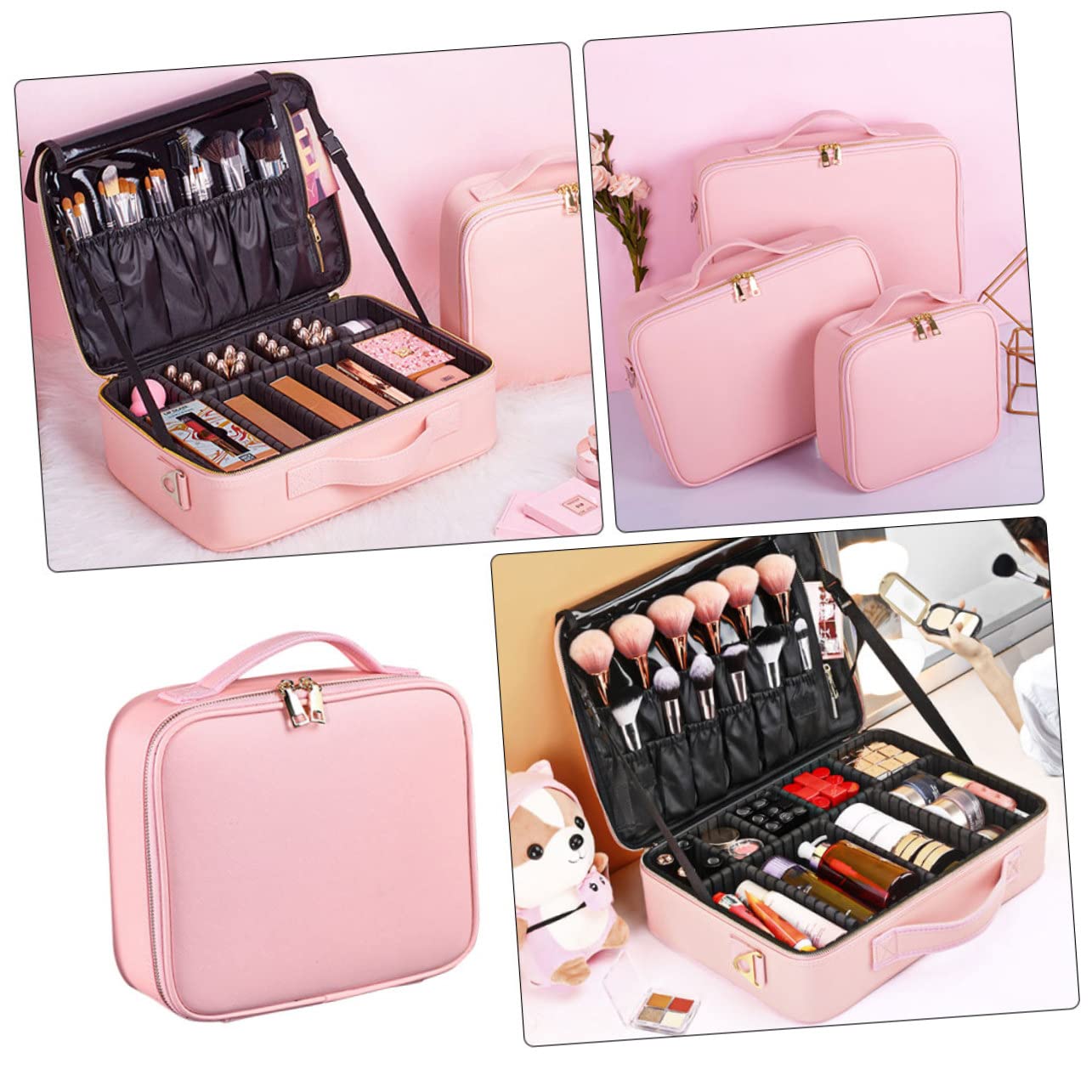 BESTYASH Boîte Maquillage Organisateur Trousse Capacité Spacieuse pour Cosmétiques Voyage et Déplacements