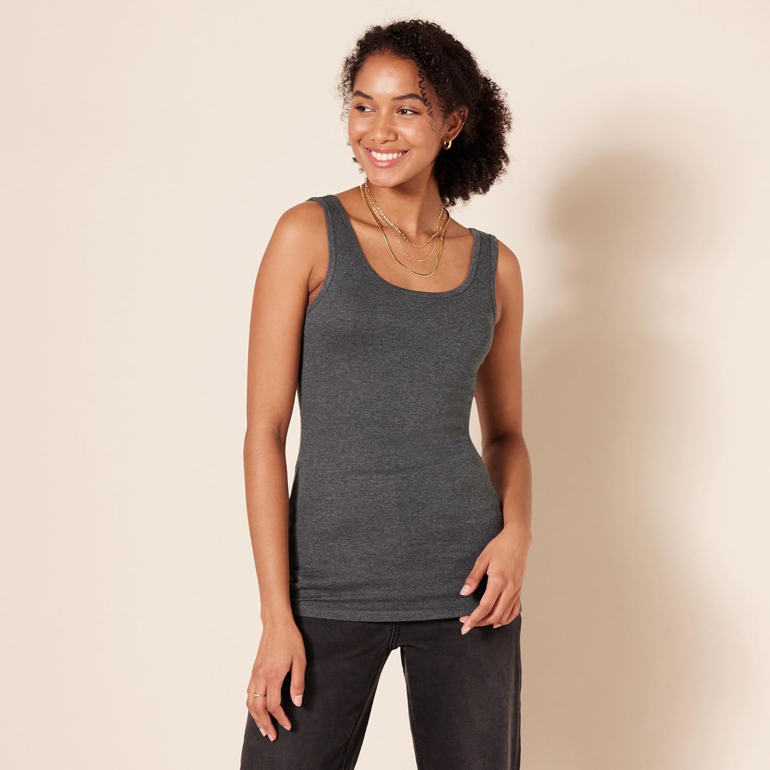 Women's Slim-Fit Scoop Neck Tank Top, Pack of 2 image 3