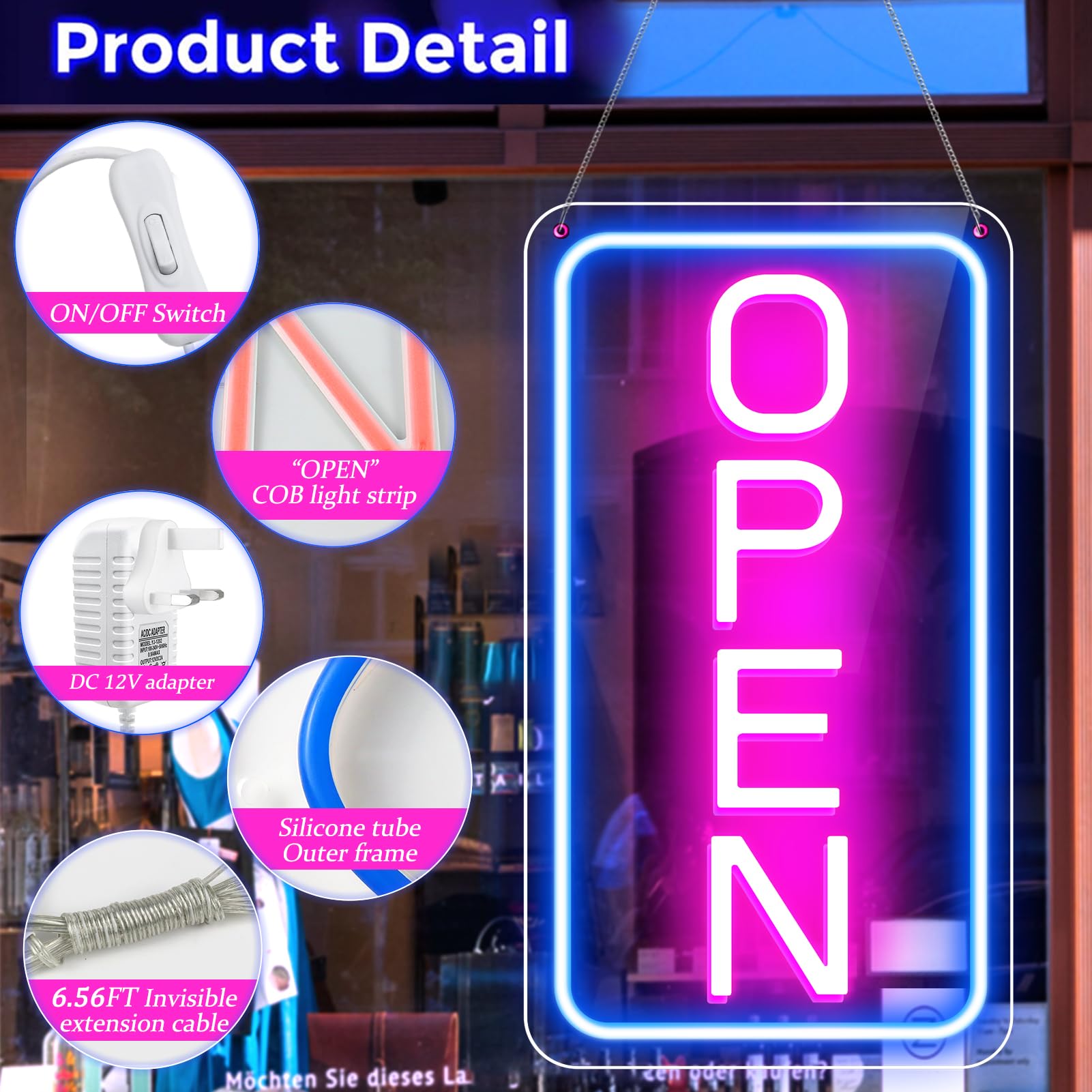 Winkel Voor De Winkel Met Open Bord En Luifel, Etalage, Luifel, Open