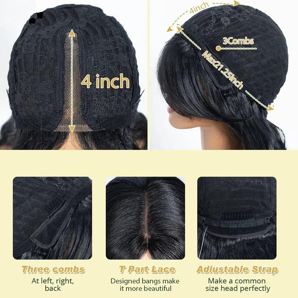 Haarpflege Spitzeperücken Für Schwarze Frauen 28 Zoll Lange Gewellte Mittelteil-Spitzenperücke Mit Pony Ombre-Blond-Braun(3)