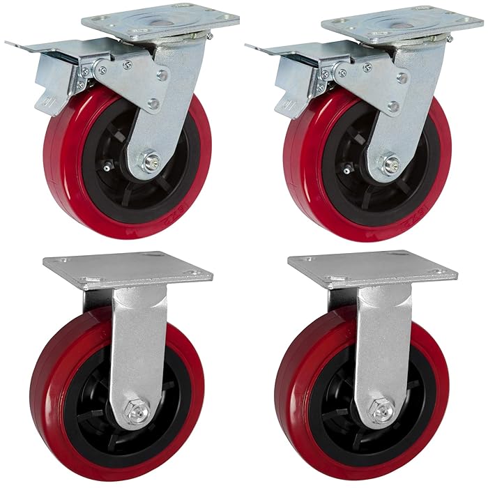 Buy ICON CASTER WHEELS 6" x 2" PRO Heavy Duty Industrial Casters, Top