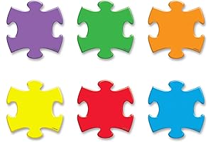TREND enterprises, Inc. Autism Puzzle Pieces Mini Accents Variety Pack