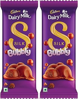 Cadbury Dairy Milk Silk Bubbly Chocolate Bar, 112 Grams (Pack of 2)