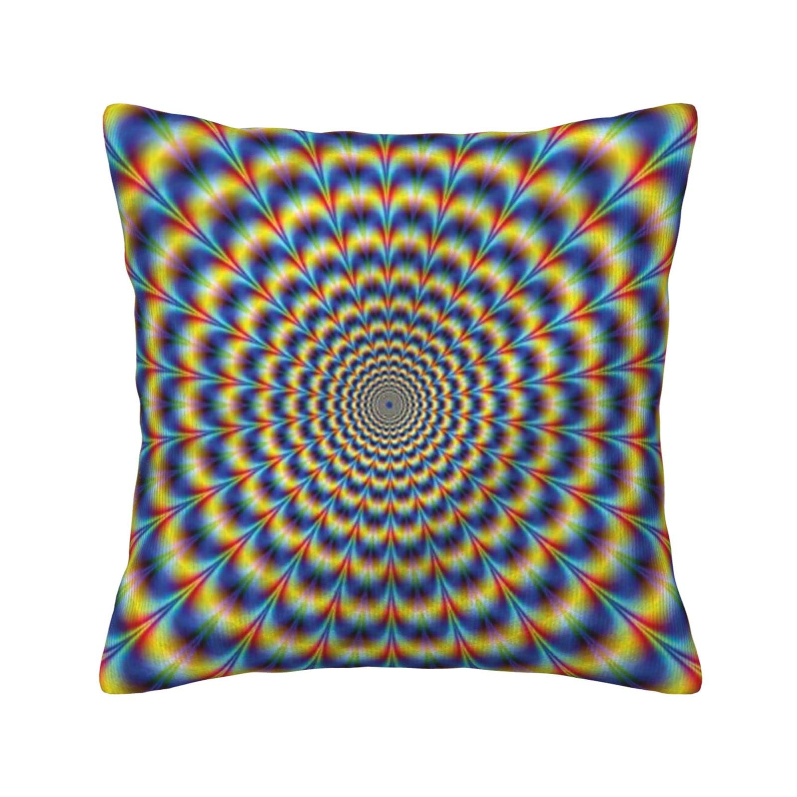 Housse de coussin en velours côtelé spirale 45x45 cm pour déco salon