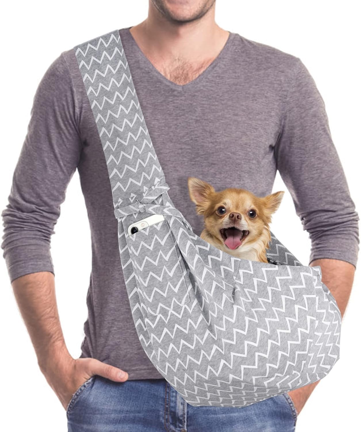 AOTWAN Puppy Sling Dog Sling Puppy Carrier for Small Dogs Reversible