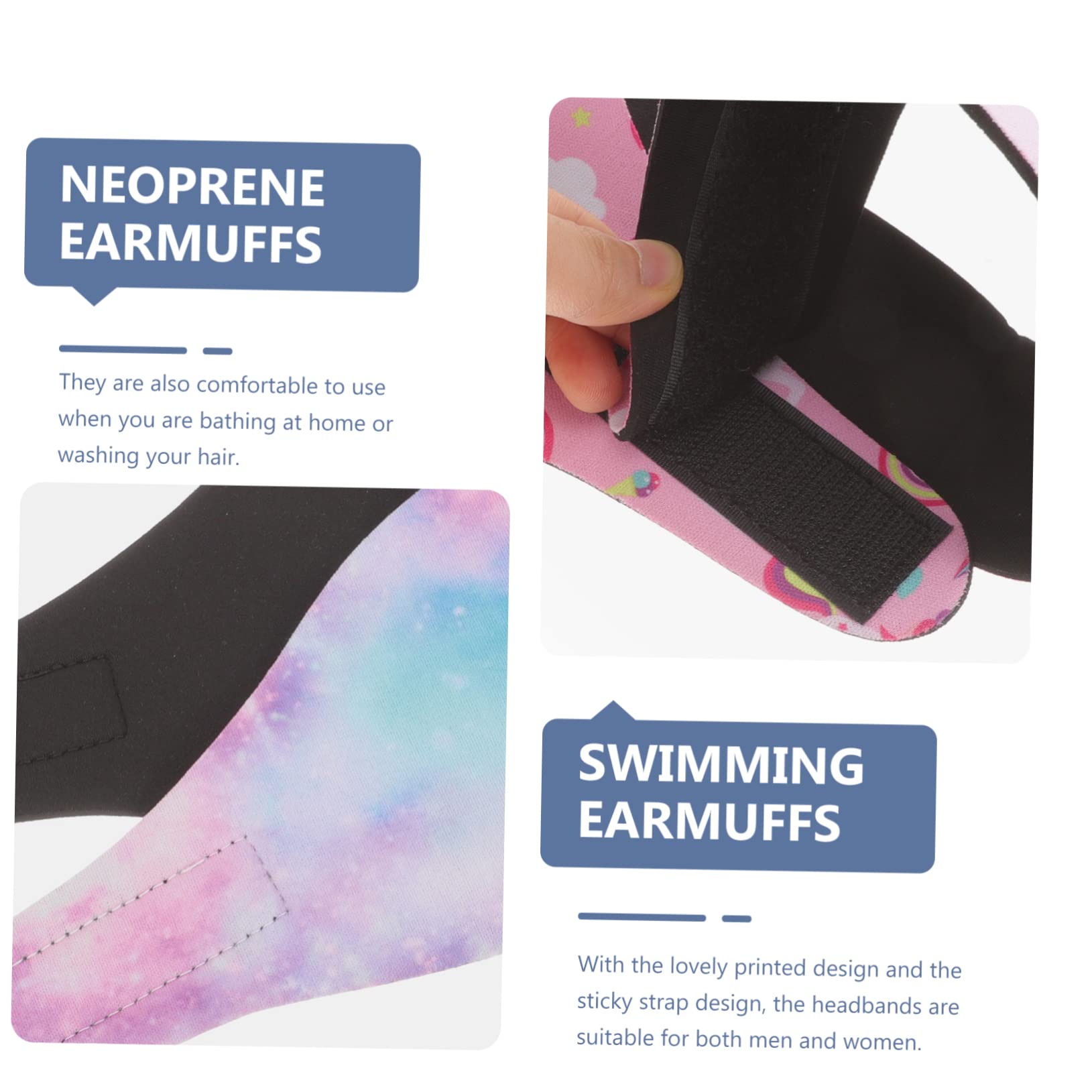 ABOOFAN 12stücke Teiliges Verstellbarer Schwimmkopfband-Ohrenschutz Für Schwimmer Wasserdichtes Rutschfestes Design Für Sicheren Schutz Beim Baden Und Schwimmen Geeignet Für Pool Und