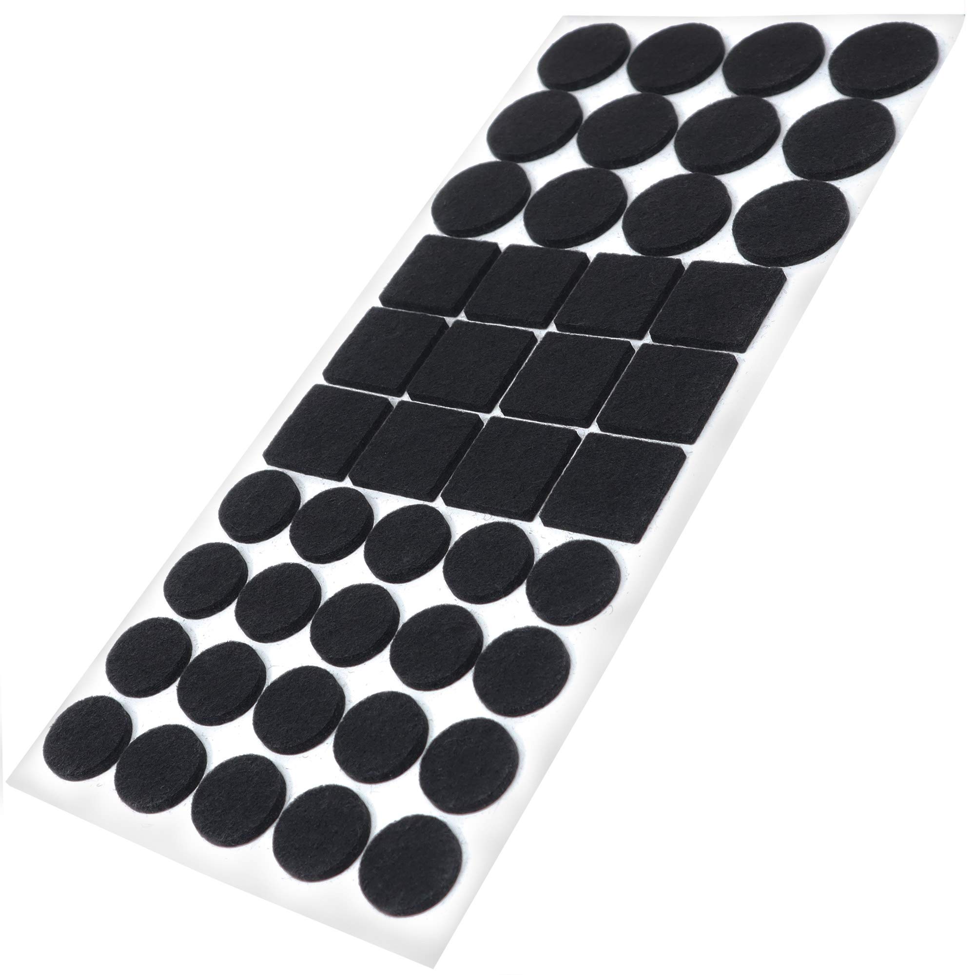 Adsamm FP-35-SA-BL-44-mixed-1 FP-35-SA-BL-44-mixed 44 x felt gliders, black, mi x ed pieces