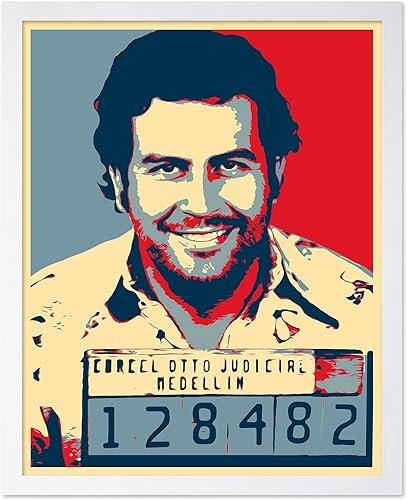 Miniatura 22 de Monem Art - Póster retro de Pablo Mugshot de Pablo Mugshot, arte del cartel de Medellín, regalo colorido de inauguración de la casa, gran decoración