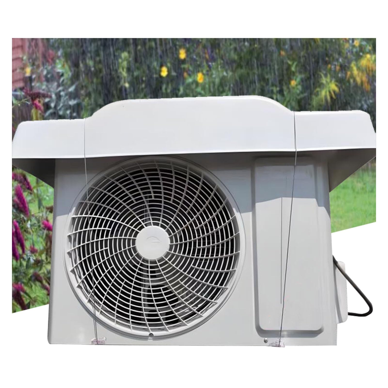 Couvercle de climatiseur extérieur blanc 95x43cm résistant aux intempéries pour pompe à chaleur