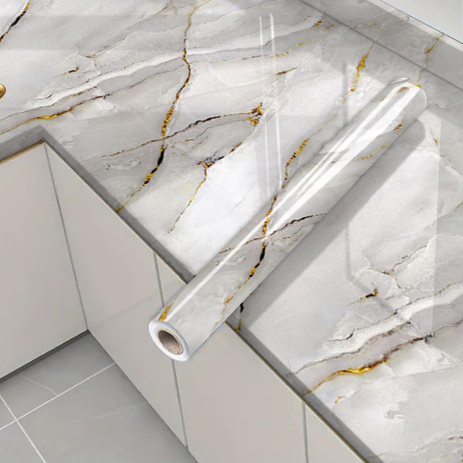 Papel adhesivo para mueble de cocina que renueva tus armarios y zonas de comedor