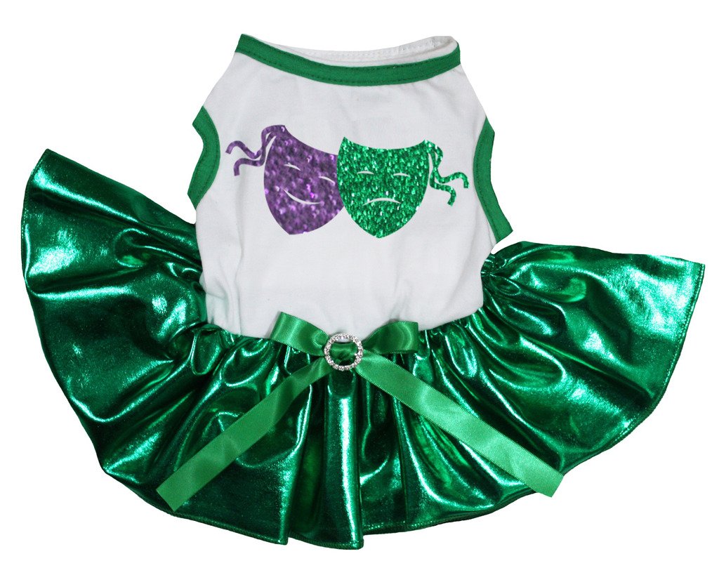 Masques Mardi Gras robe t-shirt pour chien en coton extensible