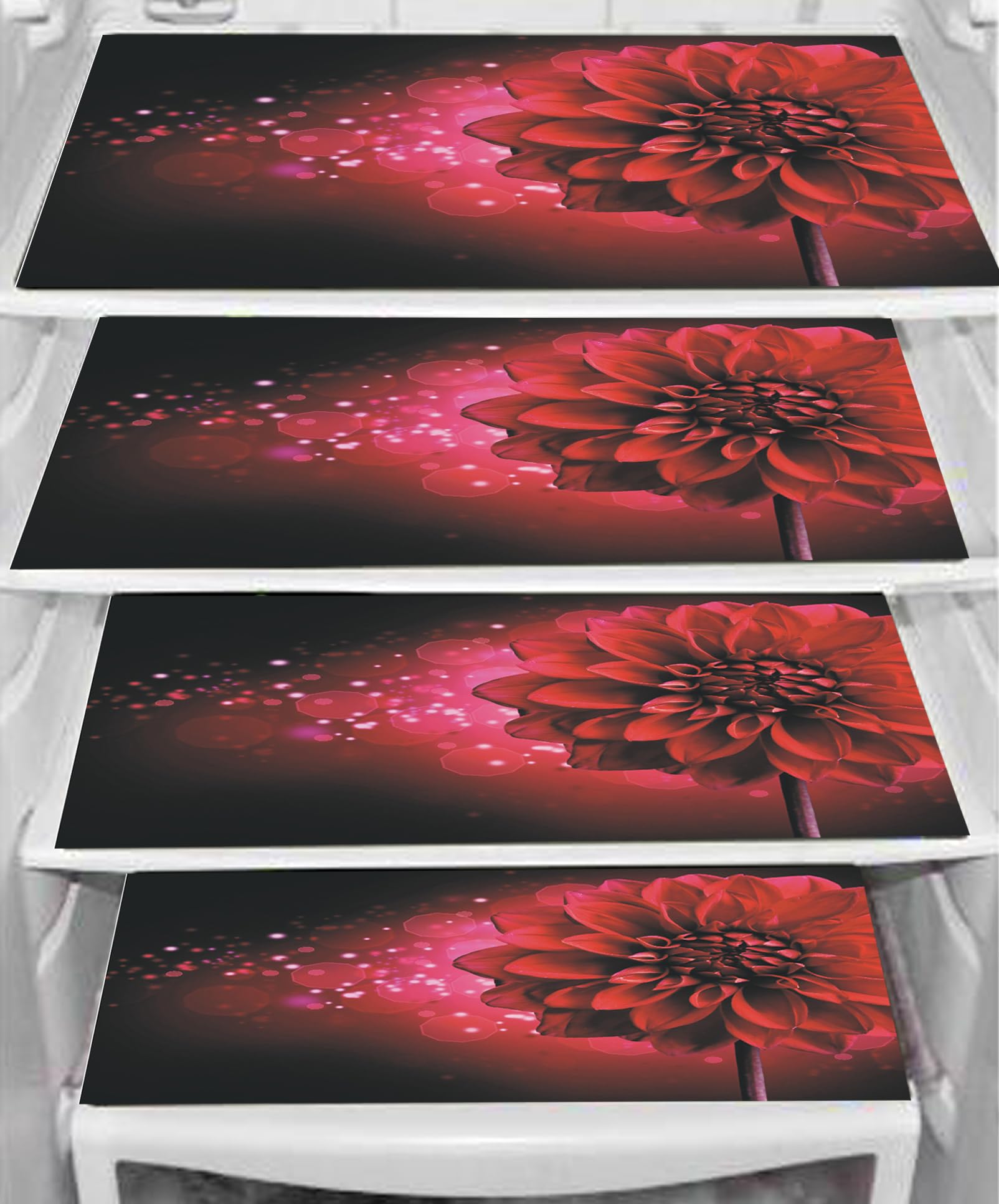 Dakshya Industries Pack of 4 Waterproof Fridge Mats - Size 29x44 cm | Protect Your Fridge and Kitchen Surfaces (Maroon)-image-21