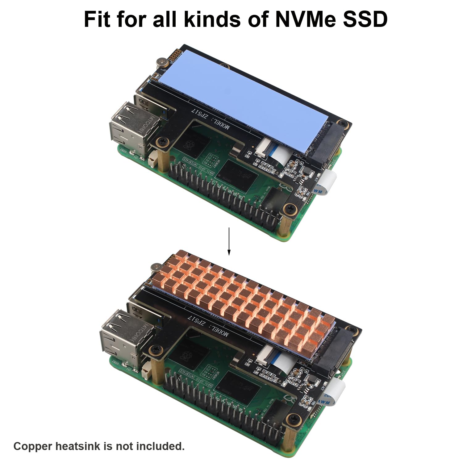Awxlumv Lot De 4 Coussinets Thermiques 70x22mm 1mm 2mm - 12W/mK Pour SSD M.2 2280 NVMe