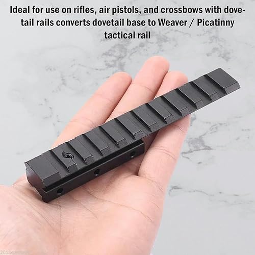 Miniatura 5 de Adaptador de riel de alcance elevador de cola de milano a Weaver- 11 ranuras