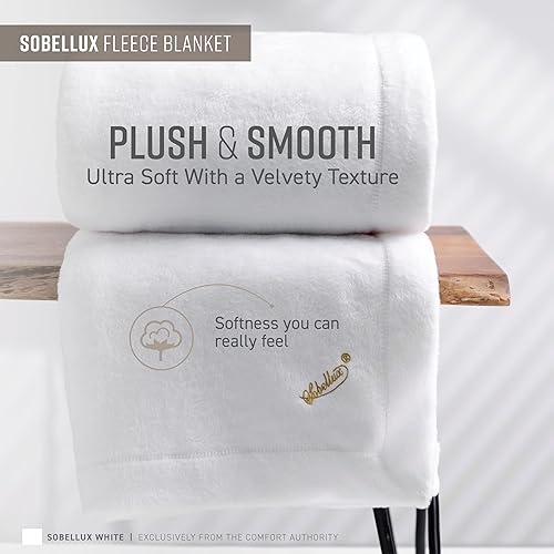 Miniatura 4 de Manta de forro polar Sobellux ultrasuave, 100% poliéster hilado para comodidad de felpa, (disponible en una variedad de colores y tamaños) (60 x 90